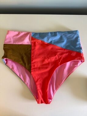 Mara Hoffman color block High-Waist Bikini Bottom Small